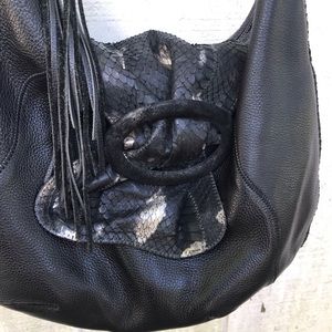 Chi by Falchi Genuine Leather & Snakeskin bag